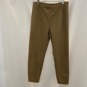 Tahari Cami Faux Suede High-Waisted pull on Pants